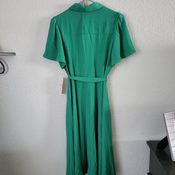🆕 NANETTE LEPORE Pintuck Short
Sleeves Shamrock Green Dress Size 8 - Picture 10 of 11
